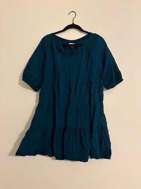 Universal Thread Teal Blue Tiered Mini Dress